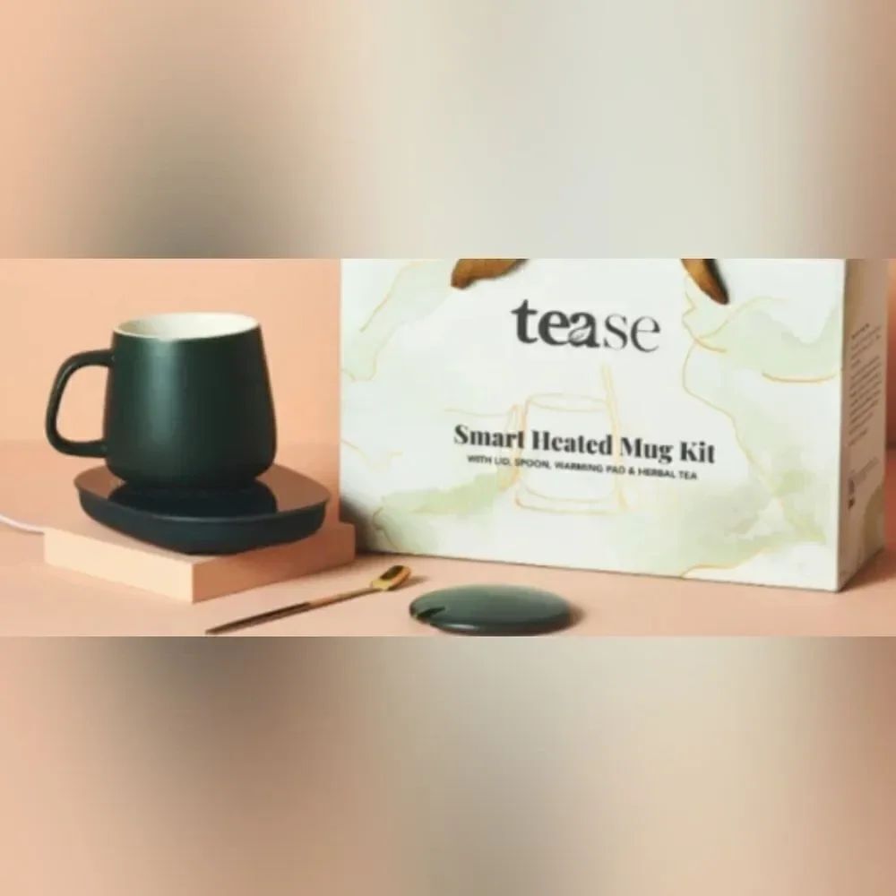 TEAse  Smart Heated Mug Kit new in open box , dark green
